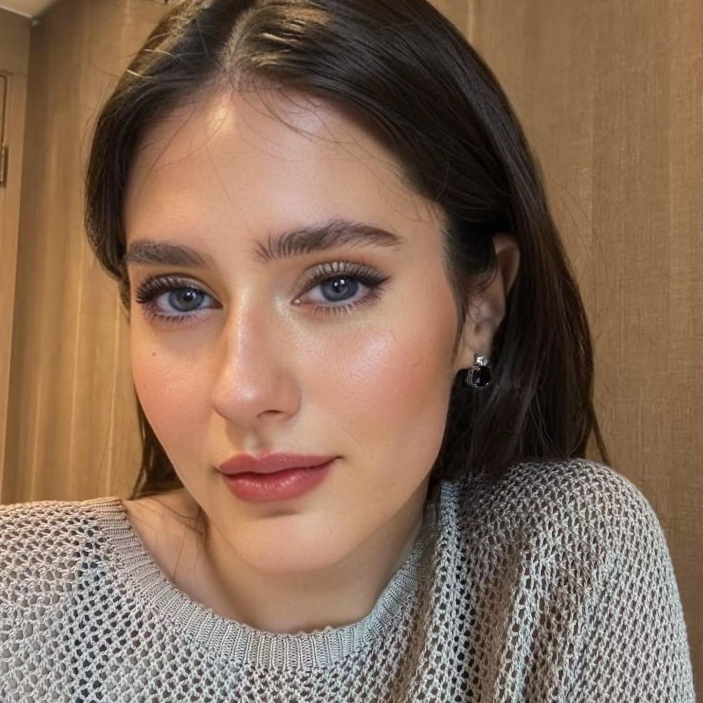 [RIZILIA CLASSIC] Stud Pierced Earrings with Cushion Cut Gemstones CZ [Multi-Colors available] in 18K White Gold Plated, Simple Modern Elegant