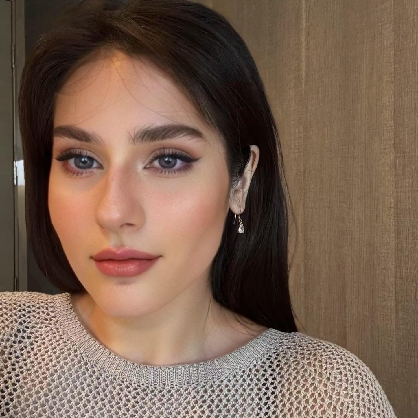 RIZILIA Dangle Drop Pierced Earrings with Pear Cut CZ [7 Colors available] in White Gold Plated, Simple Modern Elegant